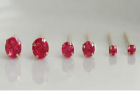 Ruby Zircon Stud Set