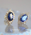Blue Gem Earrings