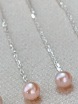 Pink Pearl Thread Earrings