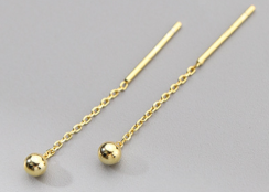 Ball Without Diamond Ear Threads