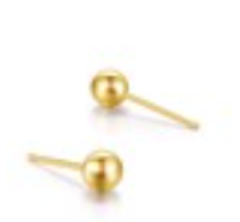 18K Gold Bubble Earrings