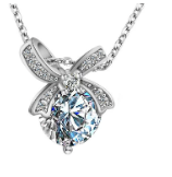 Ribbon Oval Moissanite Pendant