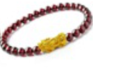 Garnet + Gold Beads + Pixiu (6mm Garnet + 4mm Gold Beads)