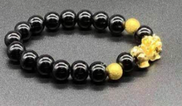 Pixiu Bracelet, Color-Preserved Vietnamese Sand Gold - Black