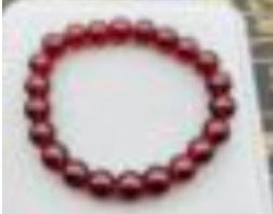 8mm Single Loop Garnet Bracelet