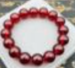 12mm Single Loop Garnet Bracelet