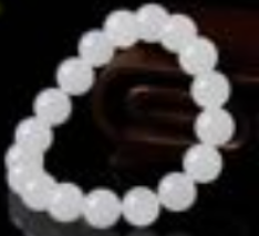 White Chalcedony Bead Bracelet