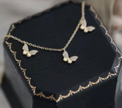 3 Butterfly Silver Color Bracelet