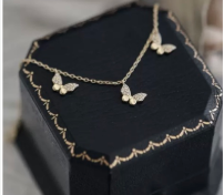 3 Butterfly Gold Color Bracelet