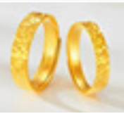 999 Pure Gold Coated Vintage Shimmer Ring