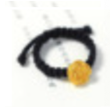 Black Gold Charm Ring