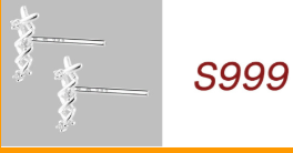 S999 Silver Floral Vine Studs