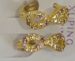 Crescent Gem Hoops