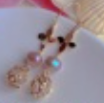 Pink Charm Drop Earrings