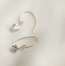 Delicate Curve Drop Earrings