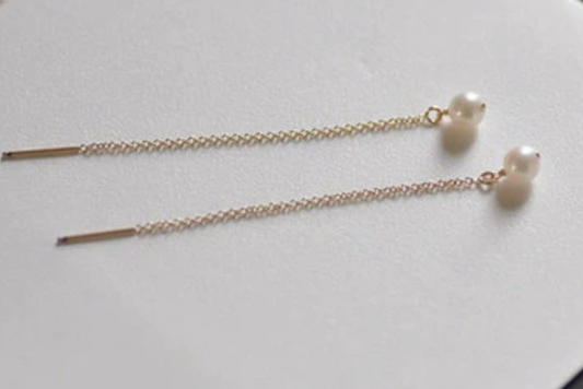 Whisper Pearl Threader Earrings