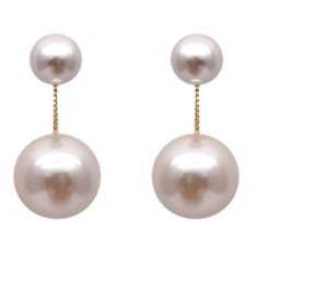 Pearl Drop Line Earrings