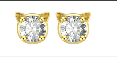 Cat Ear Zircon Studs