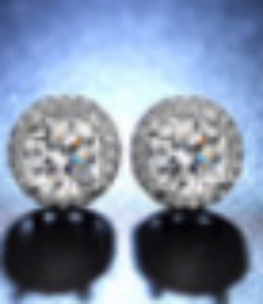 0.5 Carat Round Moissanite Stud Earrings