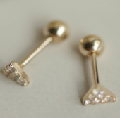 Radiant Mini Triangle Diamond Earrings