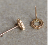 S925 Gold-Plated Flower Stud Earrings