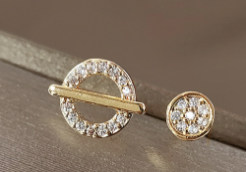 Asymmetrical Round Design Earrings