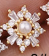 Gold Flower Stud Earrings