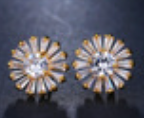 Gold Sunflower Earrings