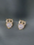 Owl Gold Stud Earrings