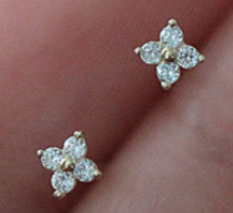 Four-Leaf Clover Gold Earrings