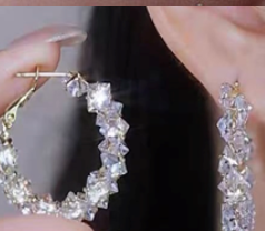 Elegant Gold Hoop Gold Color Earrings