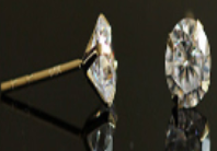 Mini Gold Zircon Solitaire Studs