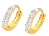 Zircon Embellished Hoops