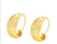Crescent Engraved Hoops