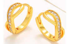 Crisscross Gold Hoops