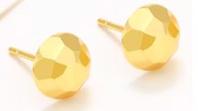 Faceted Gold Studs