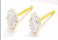 Diamond Gold Pavé Studs