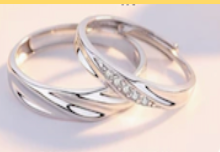 Silver Wave Cutout Band