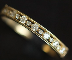 Retro Hollow Gold Zircon Band
