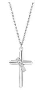 Men's Cross Necklace 'Light of Faith', Minimalist Style