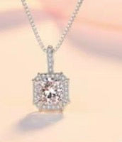 Halo Square Brilliance Pendant