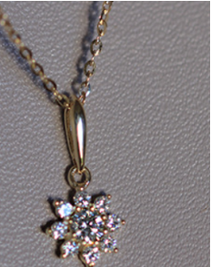 S925 Sterling Silver Cross Flower Necklace